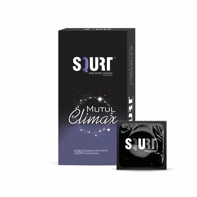 SQURT Mutual Climax 10 Pcs Condoms, Transparent, Set of 1