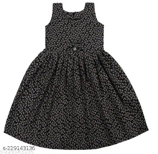 Frocks for Girls (Black, 12-18 Months)