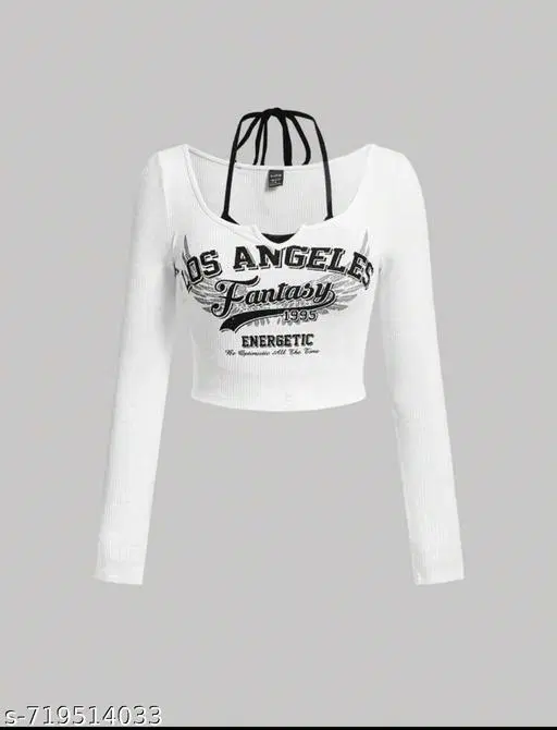 Lycra Top for Women, White (L)