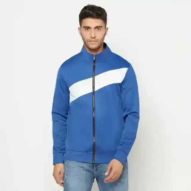 Glito Solid Full Sleeve Jacket For Mens (Blue, M) (Gj-3)