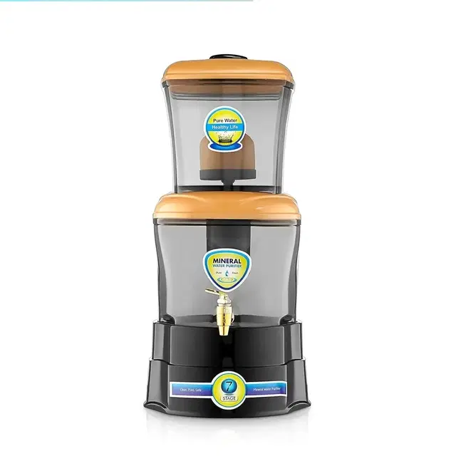 Grand  Plus Inno Bepure zink golden 16 L Gravity Based Water Purifier, Golden, smoke