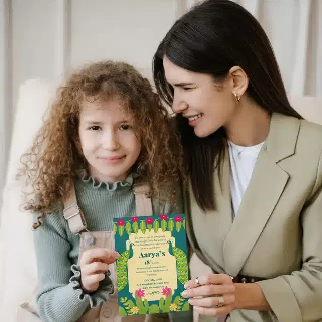 Birthday Party Greetings with Envelope, Multicolor