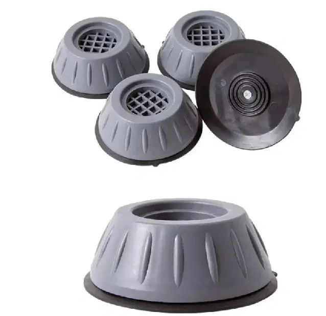 Rubber Anti Vibration Washing Machine Pads, Grey, Pack of 4