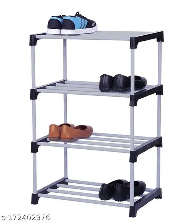 Collapsible Shoe Racks, Black & White