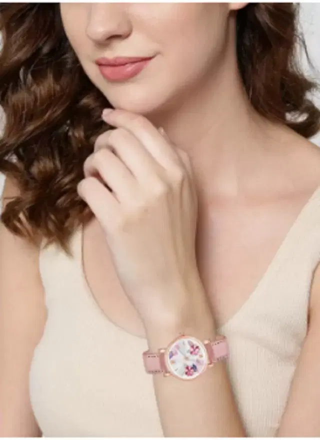 Leather Strap Analog Watch for Women & Girls (Multicolor)