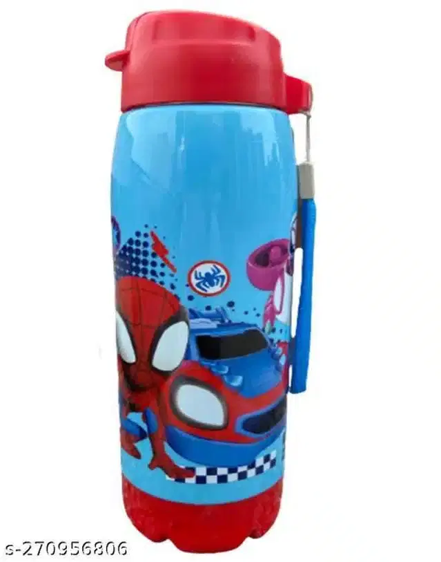 Water Bottle with Sipper for Kids, Multicolor, 550 ml