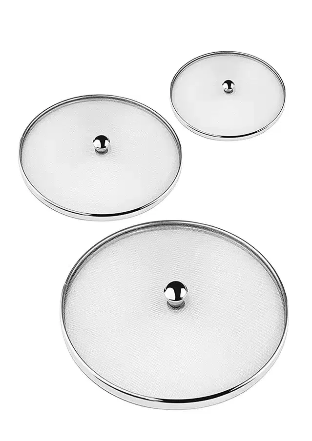 Net Lid for Utensils, Set of 3, Silver