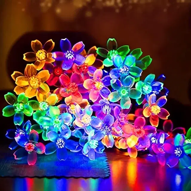 Mprow 3 Meter 14 Led's Silicone Flower Fancy Light, Multicolor