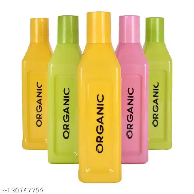 Water Bottle Set, Multicolor, 500 ml, Pack of 5