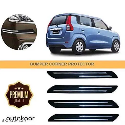 Rubber Car Bumper Protector, Multicolor, Pack of 4