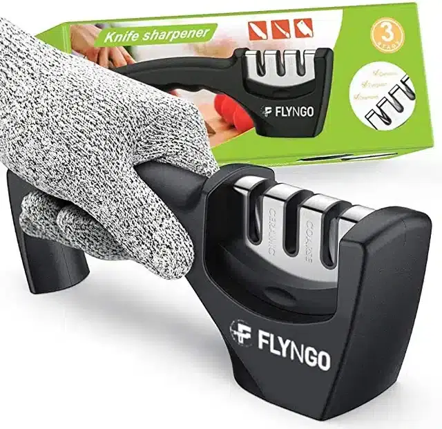Manual 3 Stage Knife Sharpener, Multicolor