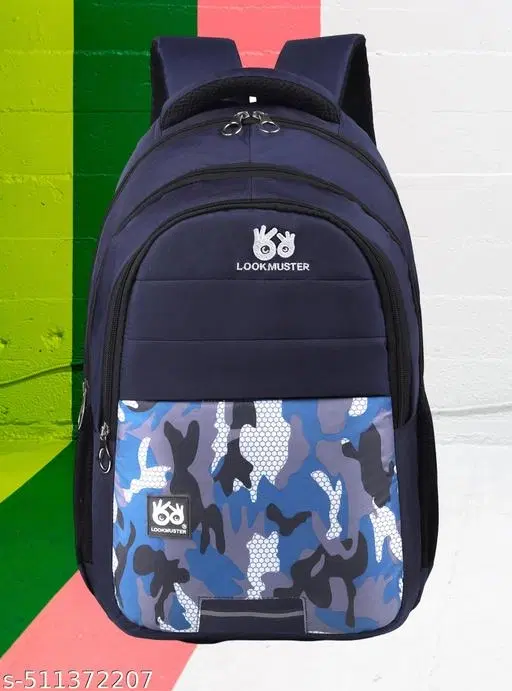 Polyester Backpack for Men & Women, Blue