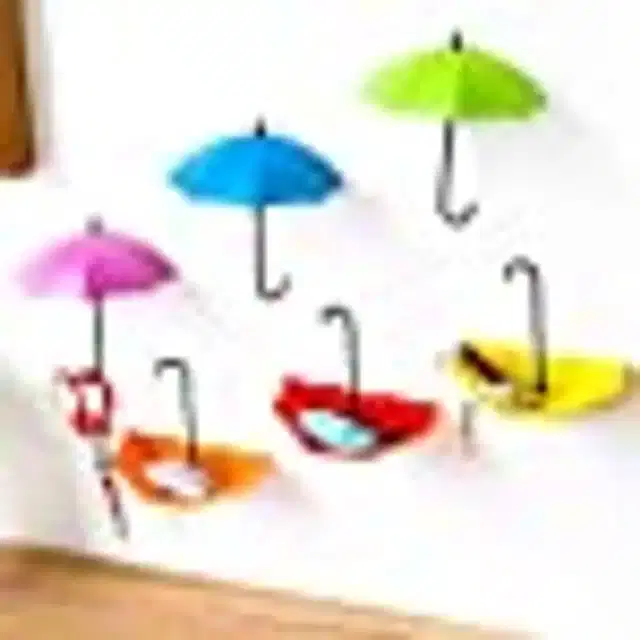 Umbrella Shape Key Holder, Pack of 6, Multicolor