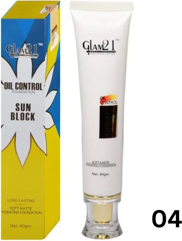 Glam21 HD Oil-Control Sun Block Foundation (Shade 04) (40g)