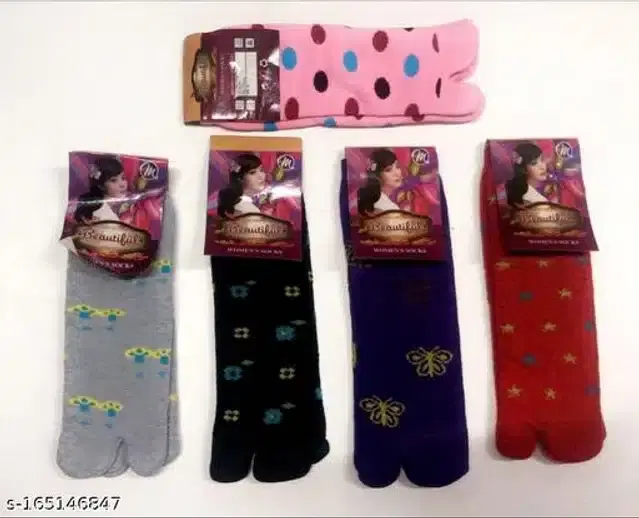 Cotton Blend Socks for Women, Set of 5 (Multicolor)