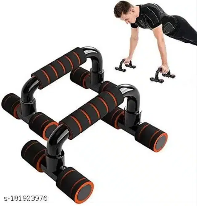 Portable Push-Up Handles, Black & Orange