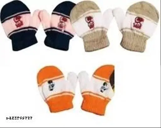 Nylon Gloves for Kids, Set of 4 (Multicolor)