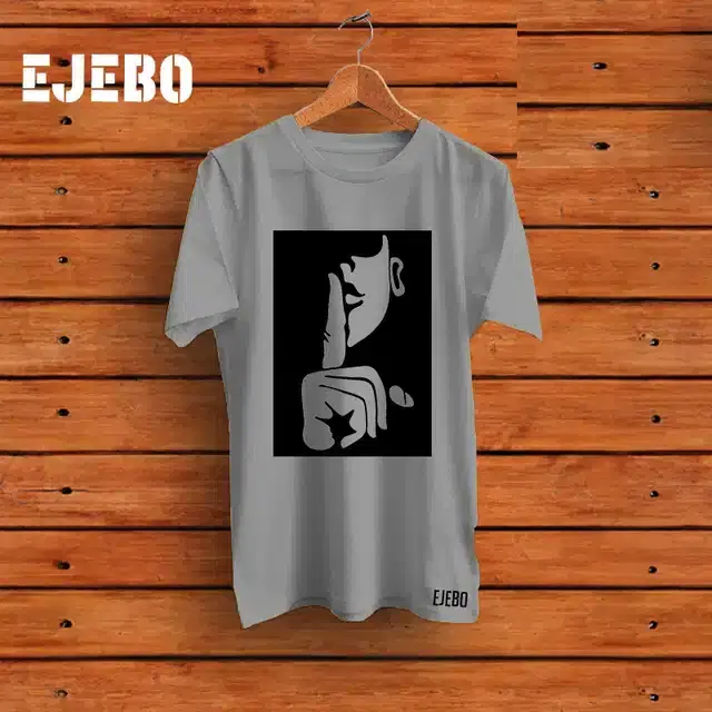 Half Sleeves Printed T-shirt for Men (Grey, S)