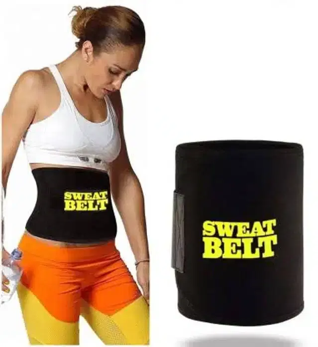 Professional Sweat Slimming Belt for Weight Loss, Black