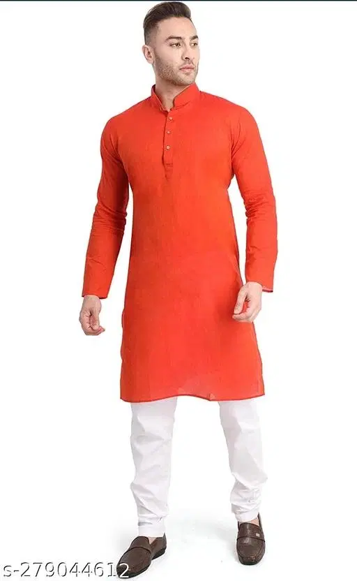 Kurta for Men (Orange, S)