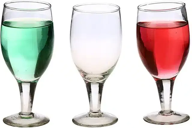 Fancy Water & Wine Glass, 180 ml, Pack of 3