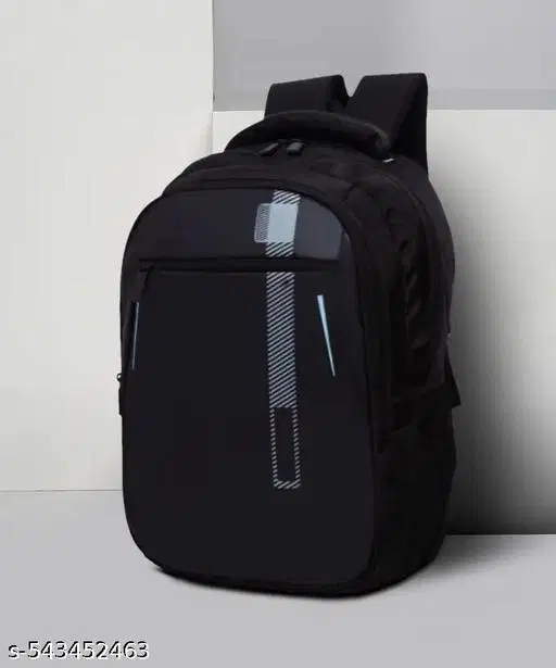 Polyester Backpack for Men & Women, Black
