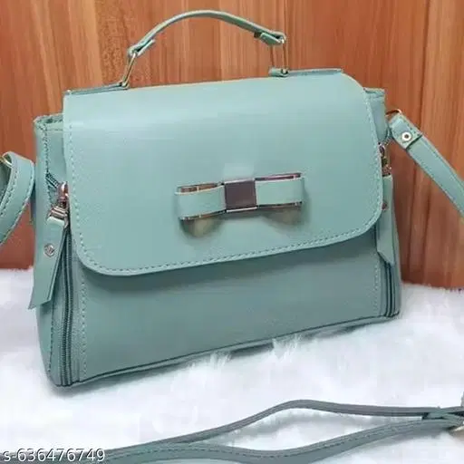 PU Sling Bag for Women, Blue