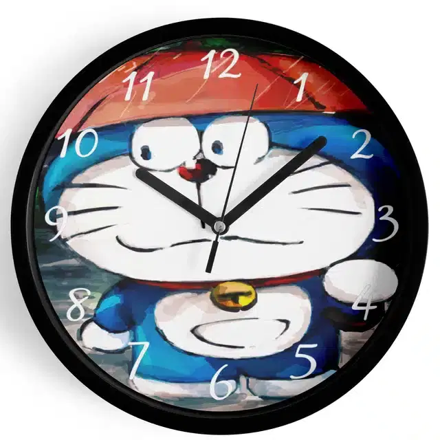 Doraemon Analog Wall Clock, Multicolor, 7 Inches