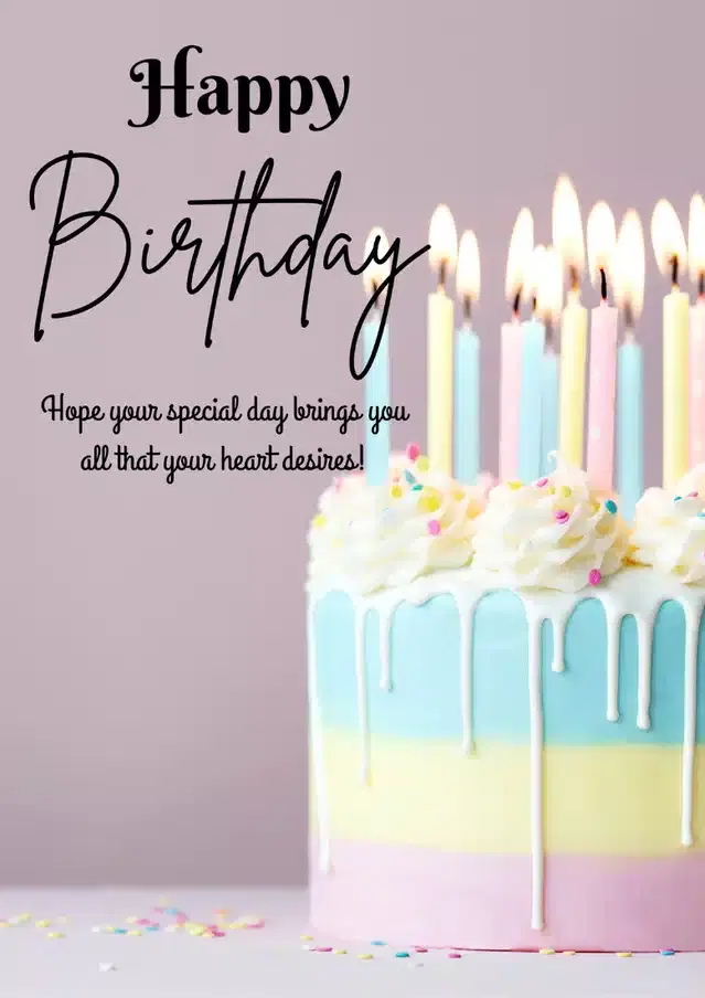 Birthday Greeting Card, Multicolor