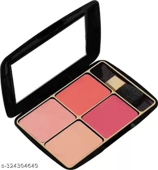 4 Shade Glow Blusher Palette, Multicolor