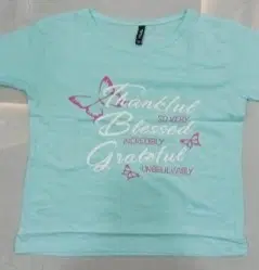 Cotton Printed Tops/Tunics for Girls, Blue (22)