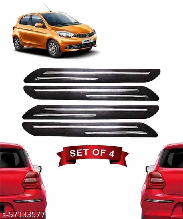 Rubber Car Bumper Protector, Black, Pack of 4