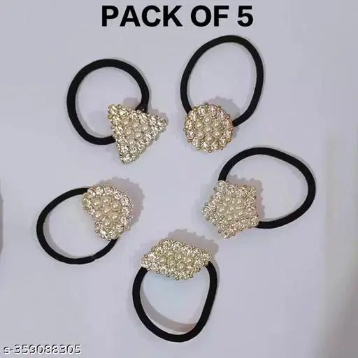 Chic Scrunchies for Women (Multicolor, 3 Pcs)