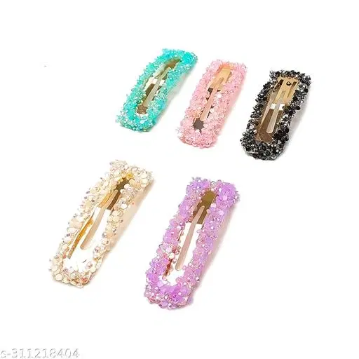 Designer Hair Pins for Women (Multicolor, 3 Pcs)
