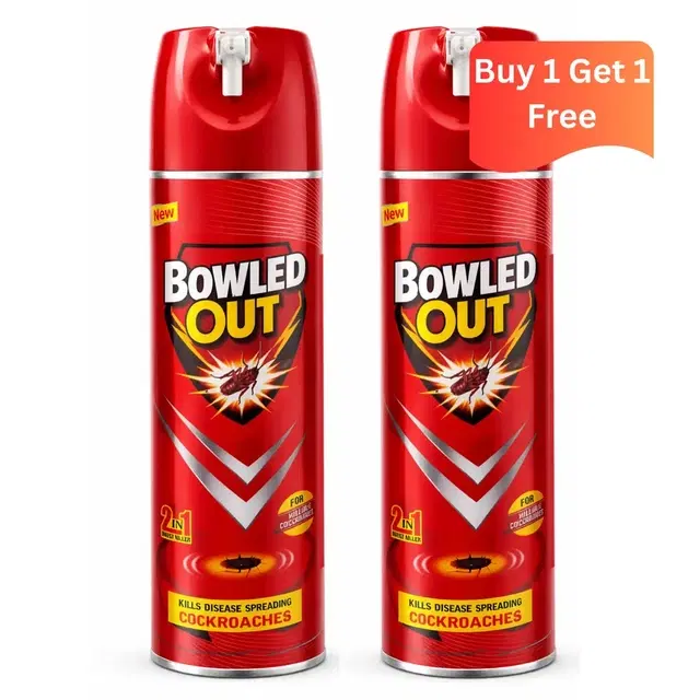 Bowled Out Cockroach Killer Spray 2X200 ml (Buy 1 Get 1 Free)