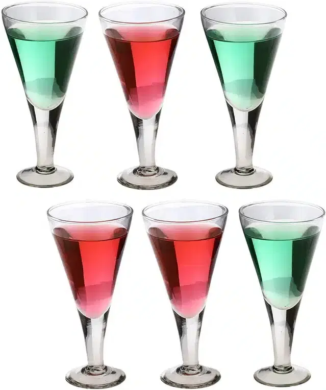 Liquor cum Cocktail Glasses, Transparent, 150 ml, Pack of 6