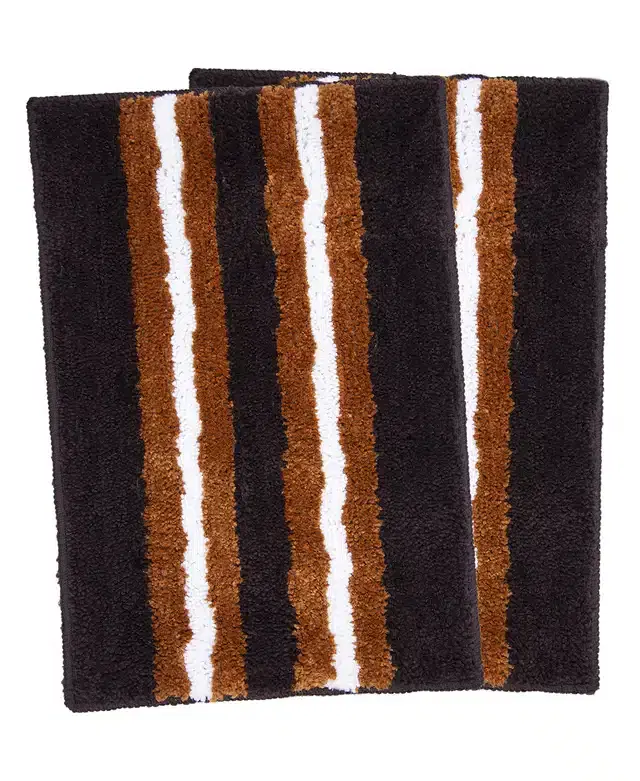 Anti-Skid Bath Mats, Pack of 2, Yellow, 37x57 cm