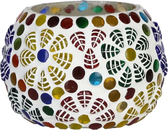 Glass Decorative Tea Light Holders, Multicolor