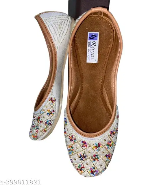  Fashionate Jutti for Women & Girls, White (4)
