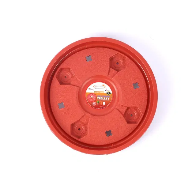 Plastic 360° Rotating Gas Trolly, Red