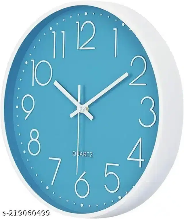 Analog Wall Clock, Sky Blue, 26x26 cm