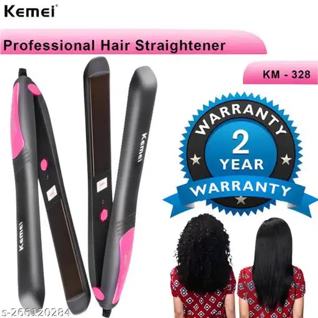 Plastic Hair Straightener, Black, 100 W
