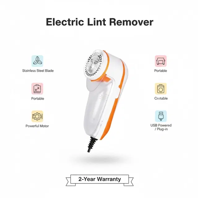 Lint Remover For Clothes ,Multicolour,(Pack Of 1)