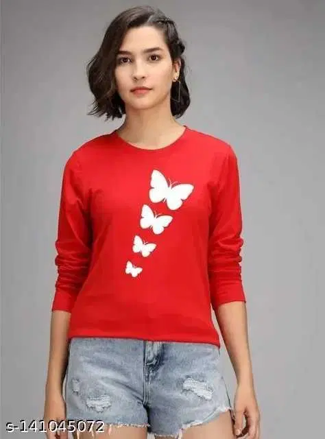 Women's Full Sleeves Sweatshirt (Red, S) (PC-89)