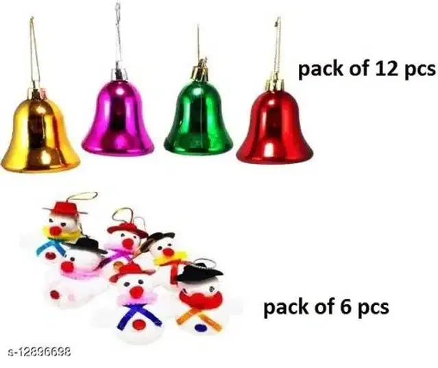 Plastic Christmas Decoration Kit, Multicolor, Set of 18