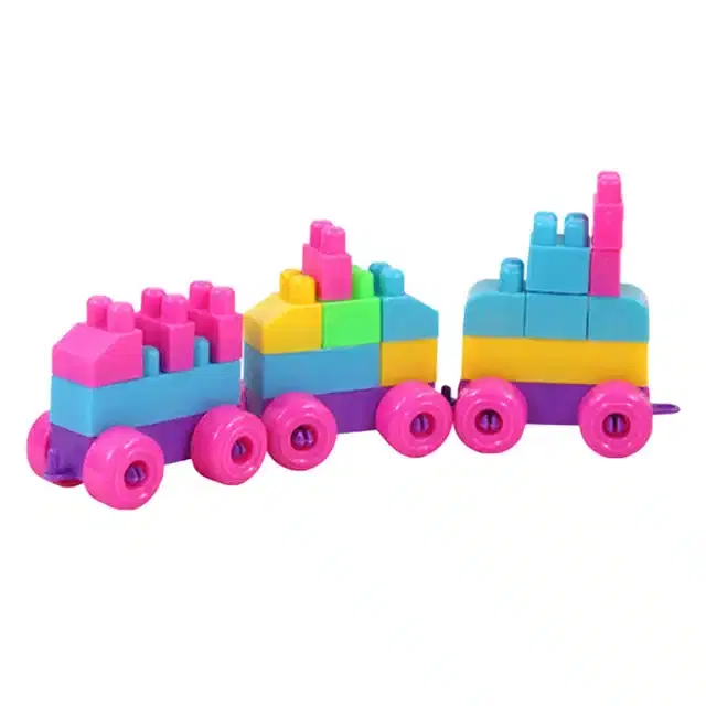 Plastic Educational Stem 50 Pcs Building Blocks Toy Set for Kids, Multicolor