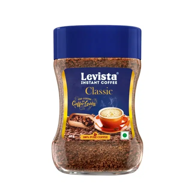 Levista Classic 100% Pure Instant Coffee 45 g (Jar)