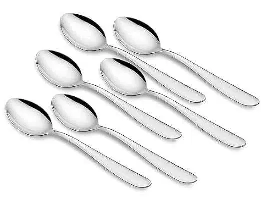 SimpleHome 6 Pc Dinner Spoon
