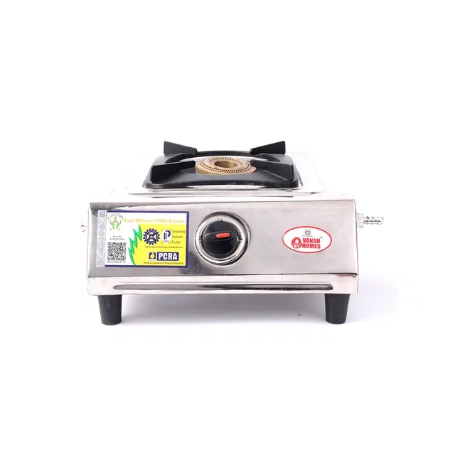Stainless Steel 1 Burner Gas Stove, Silver