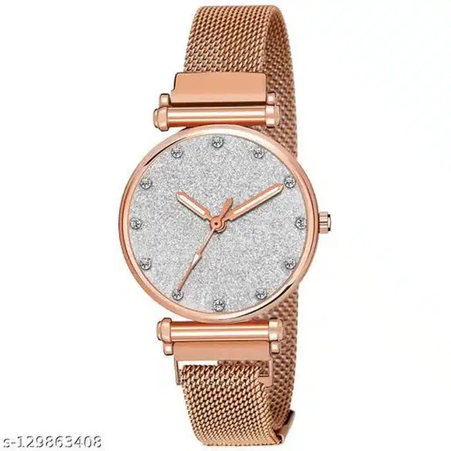 Analog Watch for Women (Rose Gold)